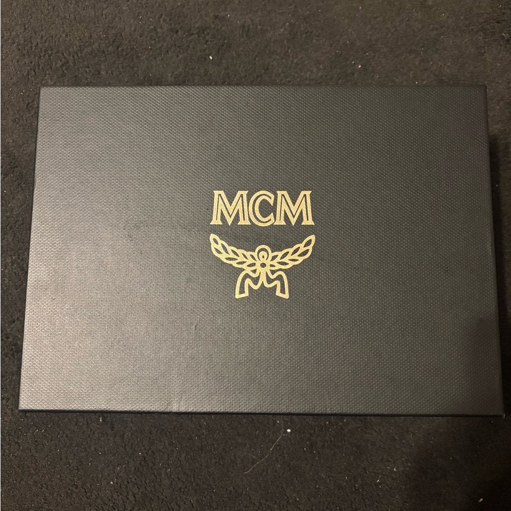 MCM Textured Black Box with Gold Logo
